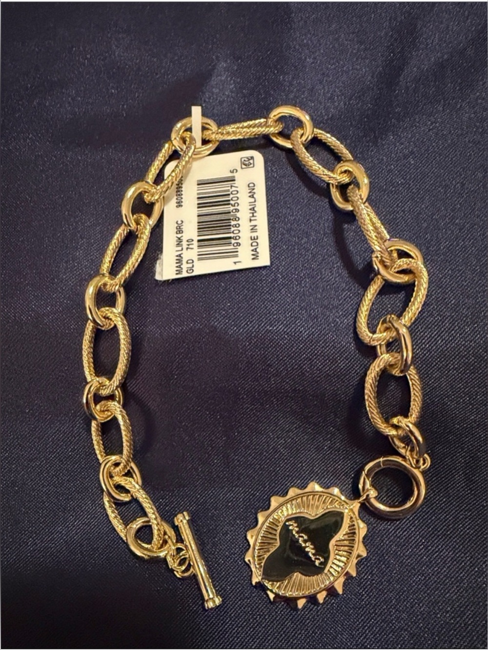 NWT Kendra Scott “Mama” Gold Link and Chain Bracelet 7” - Picture 2 of 4